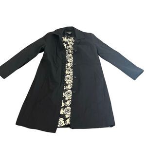 1 Madison fully lined black trenchcoat size 8 petite
